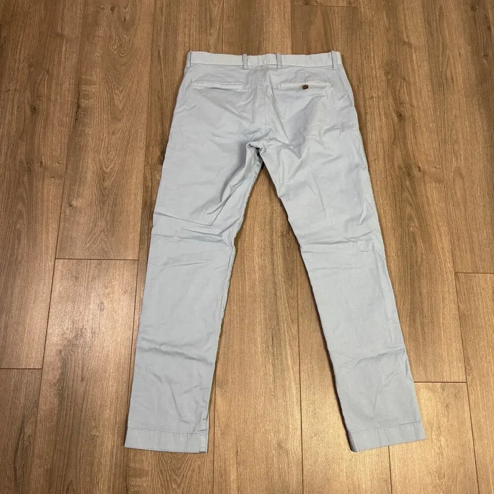 J.Crew Slim Fit Flex Chino Pant Sz 32x32 Legacy Blue Straight Flat Front Zip Fly